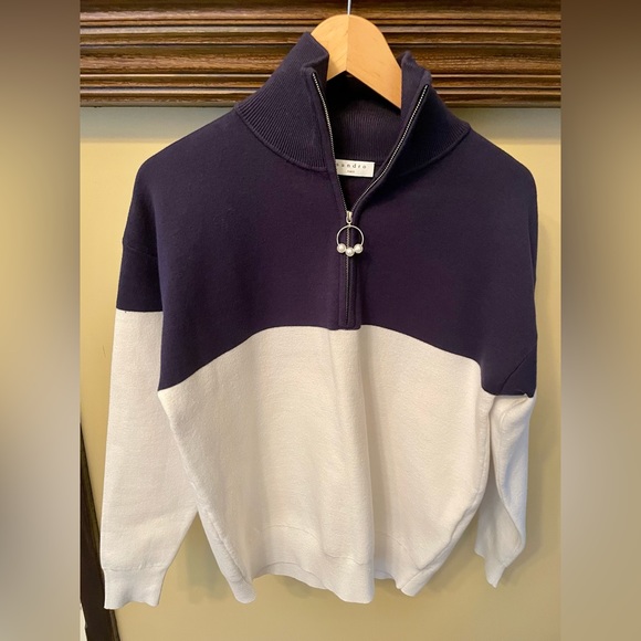 SOLD Sandro Knitwear with Pearl Zip - Picture 1 of 5